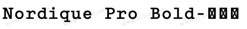 Nordique Pro Bold字体转换